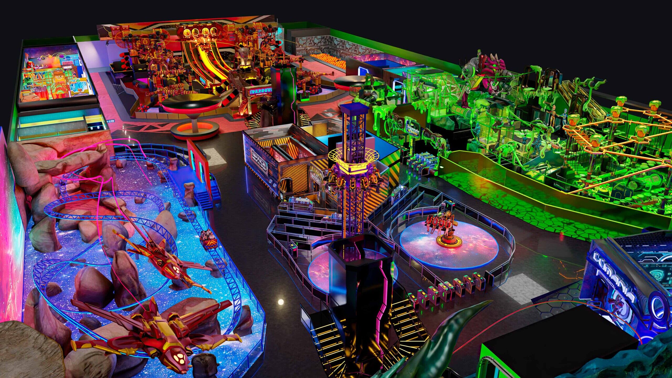 diseño de roller coasters para parques temáticos