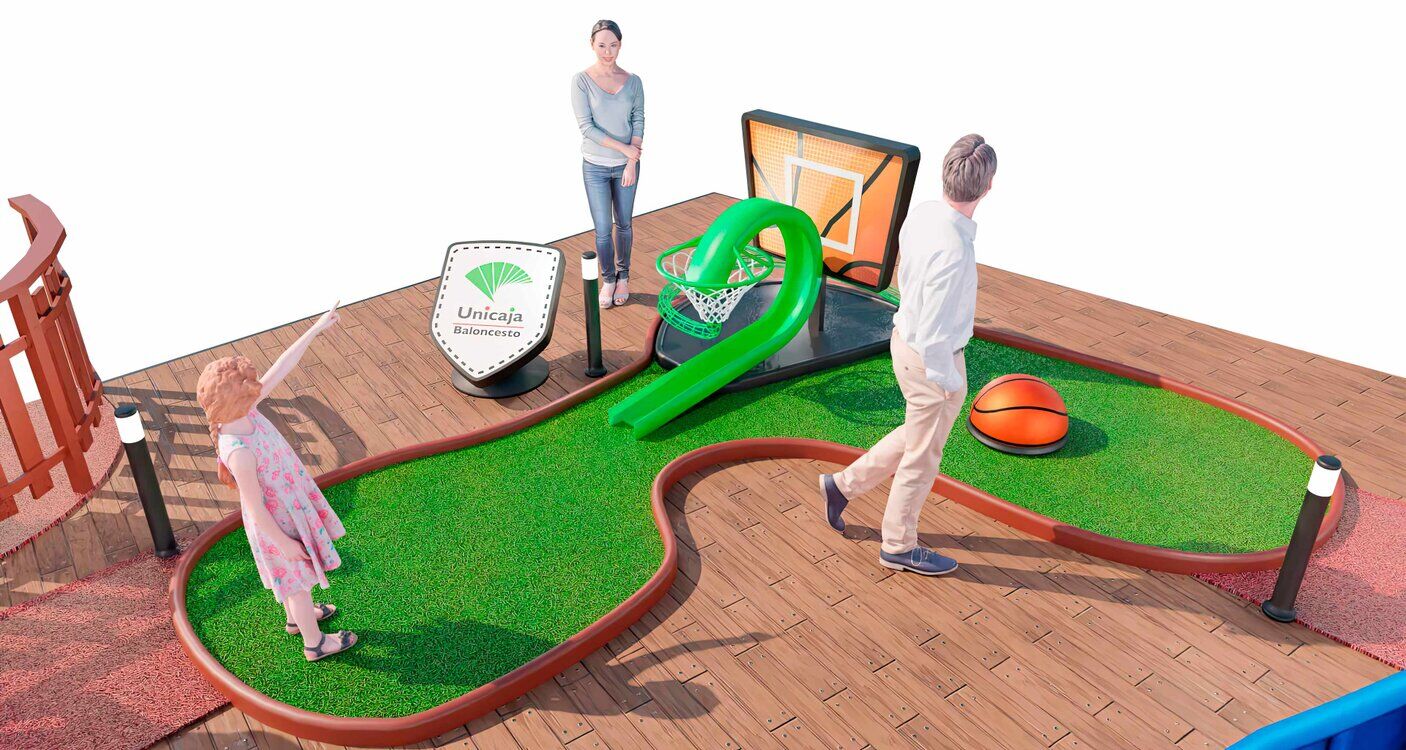 diseño de minigolf aventura  