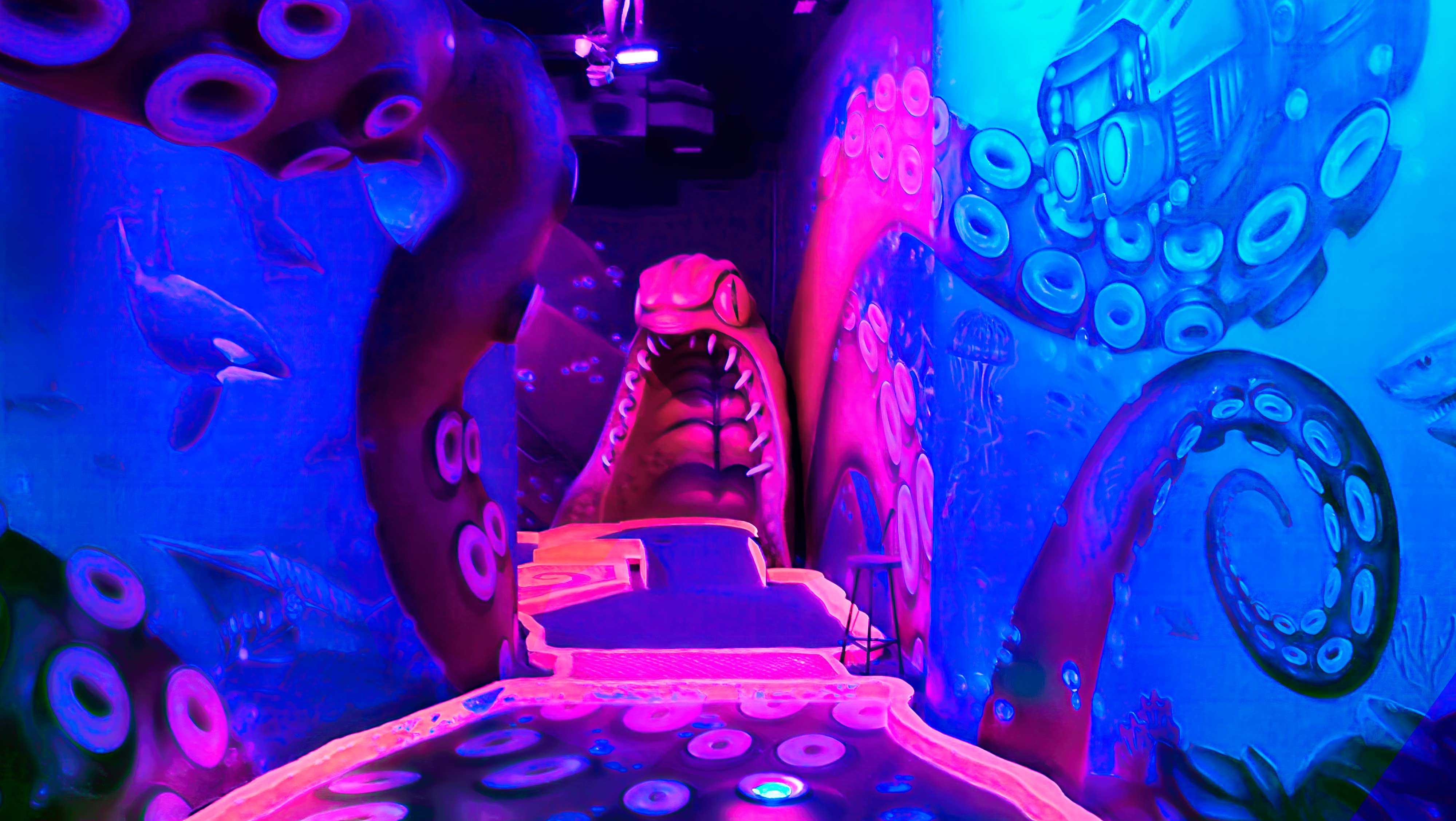 diseño de minigolf indoor black light diseño de minigolf indoor con iluminación LED o black light