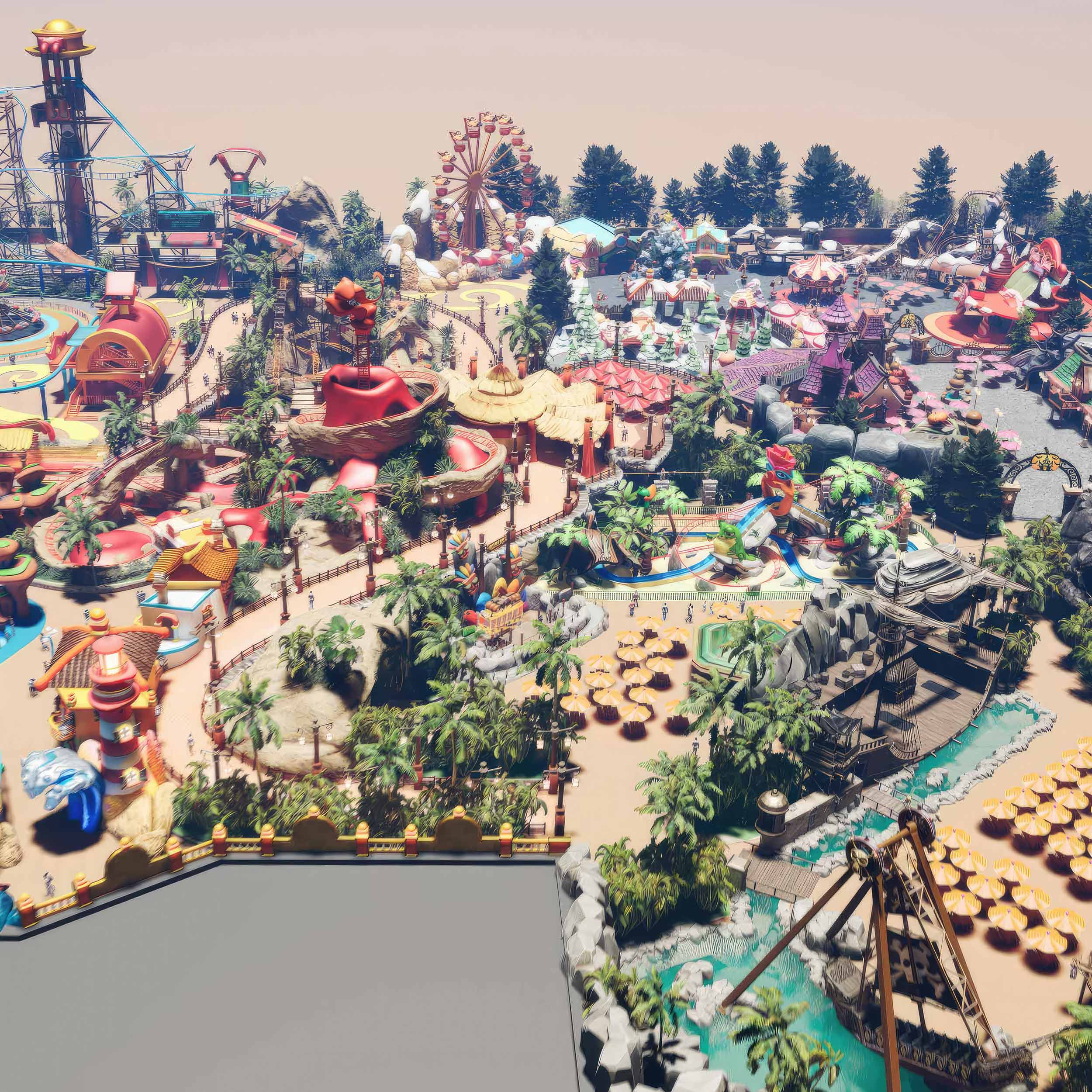 cómo diseñar un parque temático infantil de exterior  