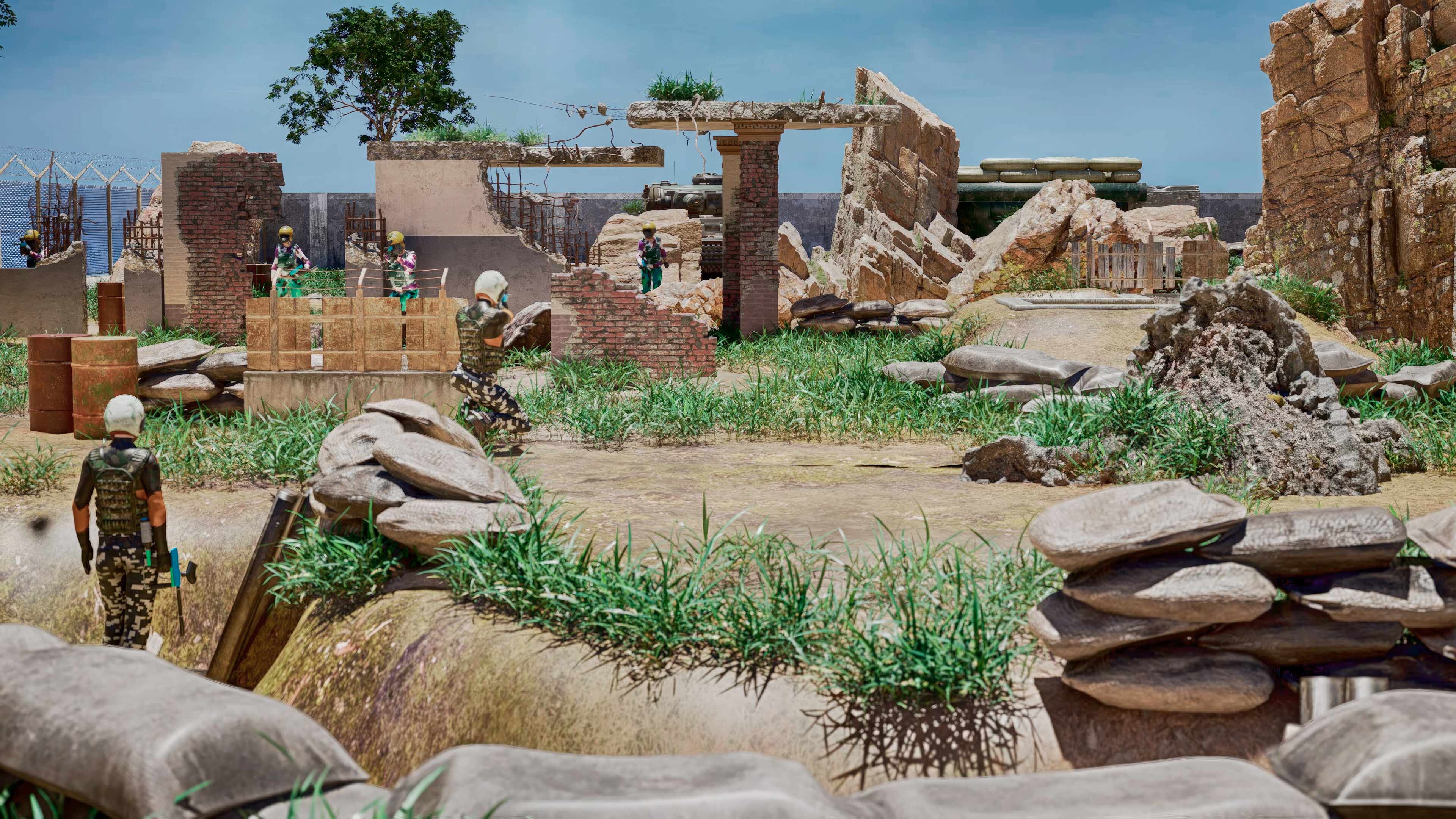 diseño de escenarios realistas para paintball indoor y outdoor contratar diseño de campo de paintball